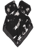 YOHJI YAMAMOTO. LIMI feu JAPAN.  Foil Printed Black Semi-Sheer Poly Dress