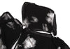 YOHJI YAMAMOTO. LIMI feu JAPAN.  Foil Printed Black Semi-Sheer Poly Dress