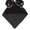 YOHJI YAMAMOTO. LIMI feu JAPAN.  Foil Printed Black Semi-Sheer Poly Dress