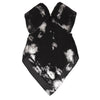 YOHJI YAMAMOTO. LIMI feu JAPAN.  Foil Printed Black Semi-Sheer Poly Dress