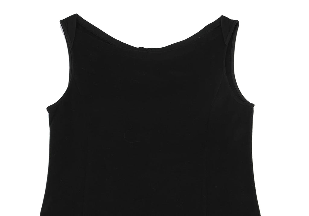 YOSHIE INABA L'EQUIPE JAPAN. Black Cotton Sleeveless Dress