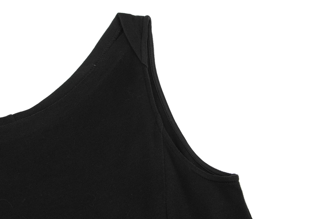 YOSHIE INABA L'EQUIPE JAPAN. Black Cotton Sleeveless Dress