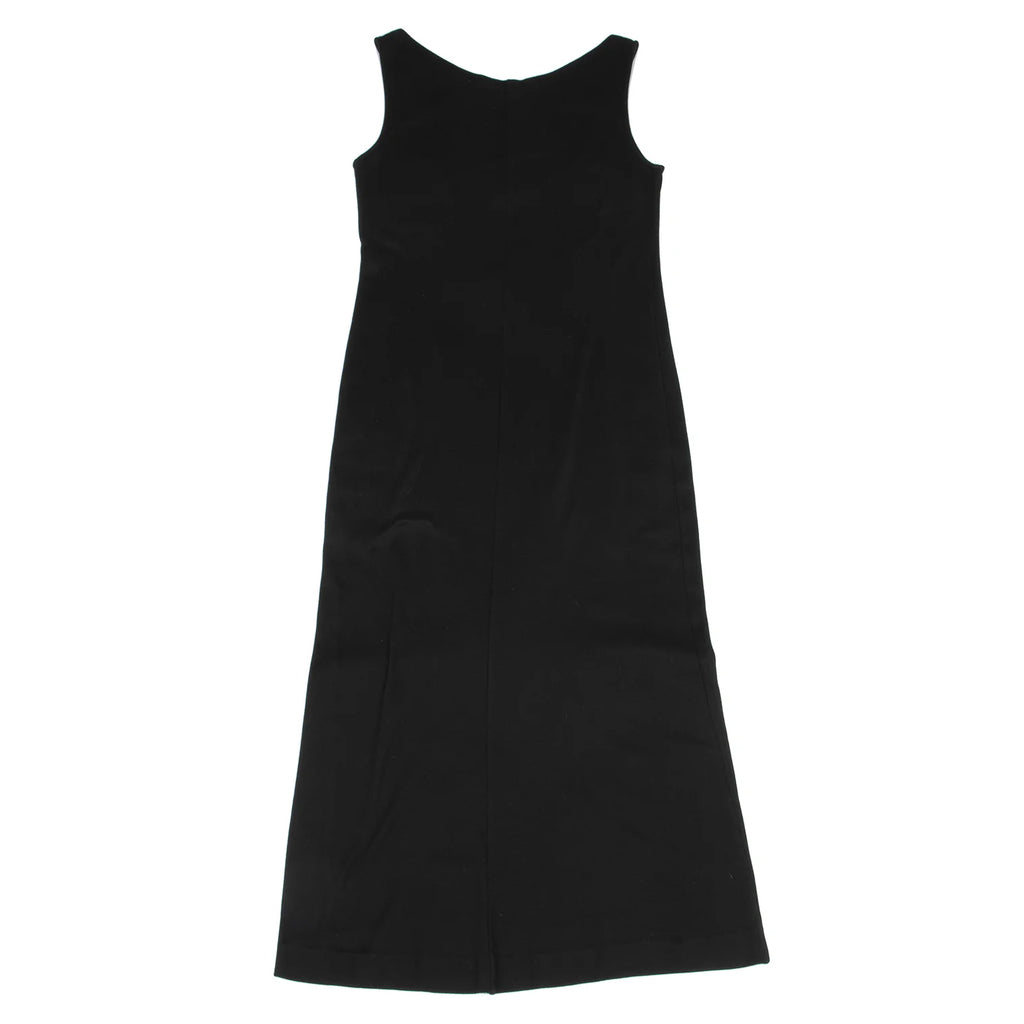 YOSHIE INABA L'EQUIPE JAPAN. Black Cotton Sleeveless Dress