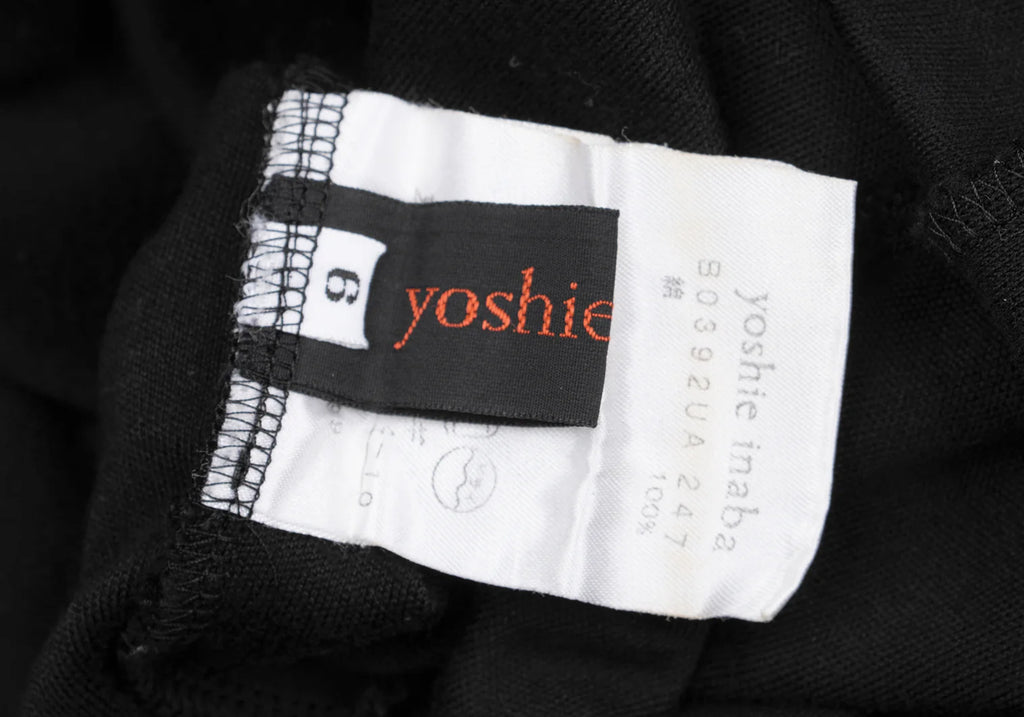 YOSHIE INABA L'EQUIPE JAPAN. Black Cotton Sleeveless Dress