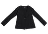 HIROKO KOSHINO TRUNK JAPAN. Black Outseam Nylon Blend Stretch Jacket