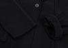HIROKO KOSHINO TRUNK JAPAN. Black Outseam Nylon Blend Stretch Jacket