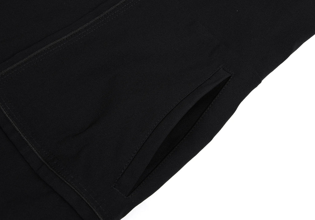 HIROKO KOSHINO TRUNK JAPAN. Black Outseam Nylon Blend Stretch Jacket