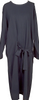 COMME des GARCONS JAPAN. TRICOT. Navy Patterned Textured Rayon Belted Dress