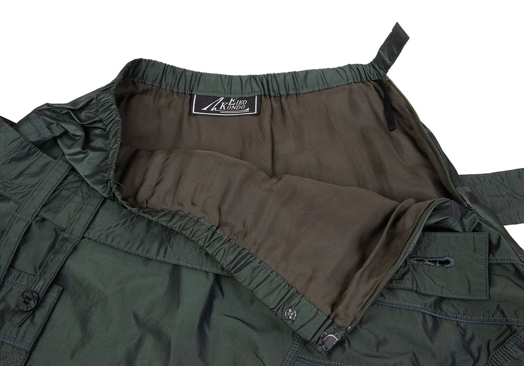 EIKO KONDO JAPAN. Vintage Rare Khaki Belt Pocket Design Skirt