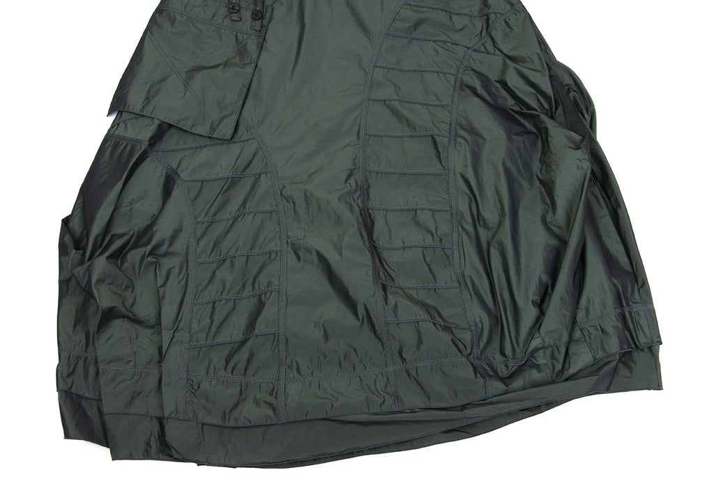 EIKO KONDO JAPAN. Vintage Rare Khaki Belt Pocket Design Skirt