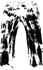 COMME des GARCONS JAPAN. JUNYA WATANABE White, Charcoal, Black Denim Bleach Printed Stretch Slim Pants