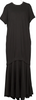 UN3D. JAPAN. Black Tuck Layered Shirt Dress Black