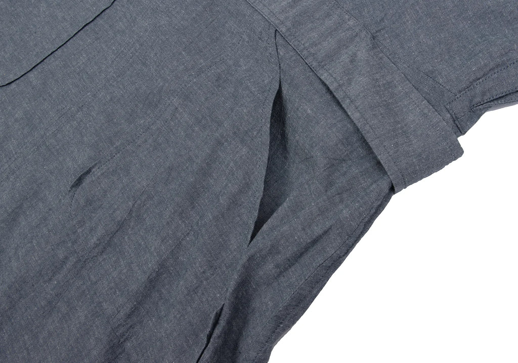BEAMS TOKYO. JAPAN Chambray GRAY Short Sleeve Dress