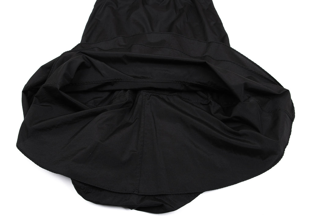 ISSEY MIYAKE JAPAN. zucca Poly Cotton Back Gather Black Cami Dress