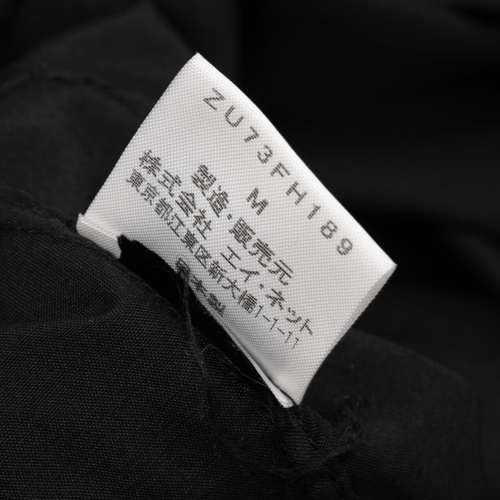 ISSEY MIYAKE JAPAN. zucca Poly Cotton Back Gather Black Cami Dress