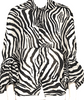 COMME des GARCONS JAPAN. JUNYA WATANABE Black, White Zebra Printed Blouse