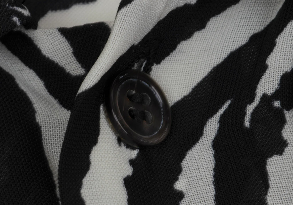 COMME des GARCONS JAPAN. JUNYA WATANABE Black, White Zebra Printed Blouse