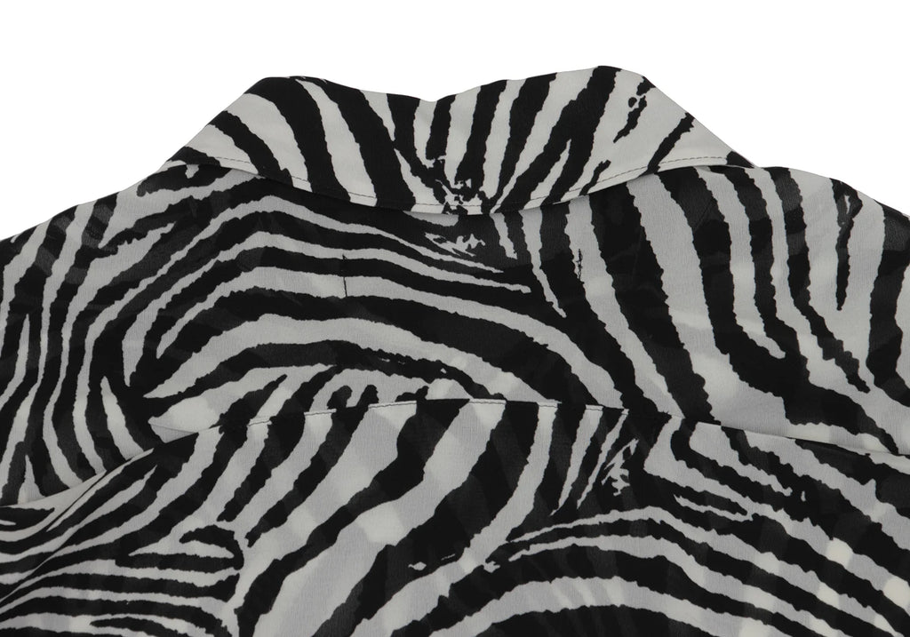 COMME des GARCONS JAPAN. JUNYA WATANABE Black, White Zebra Printed Blouse