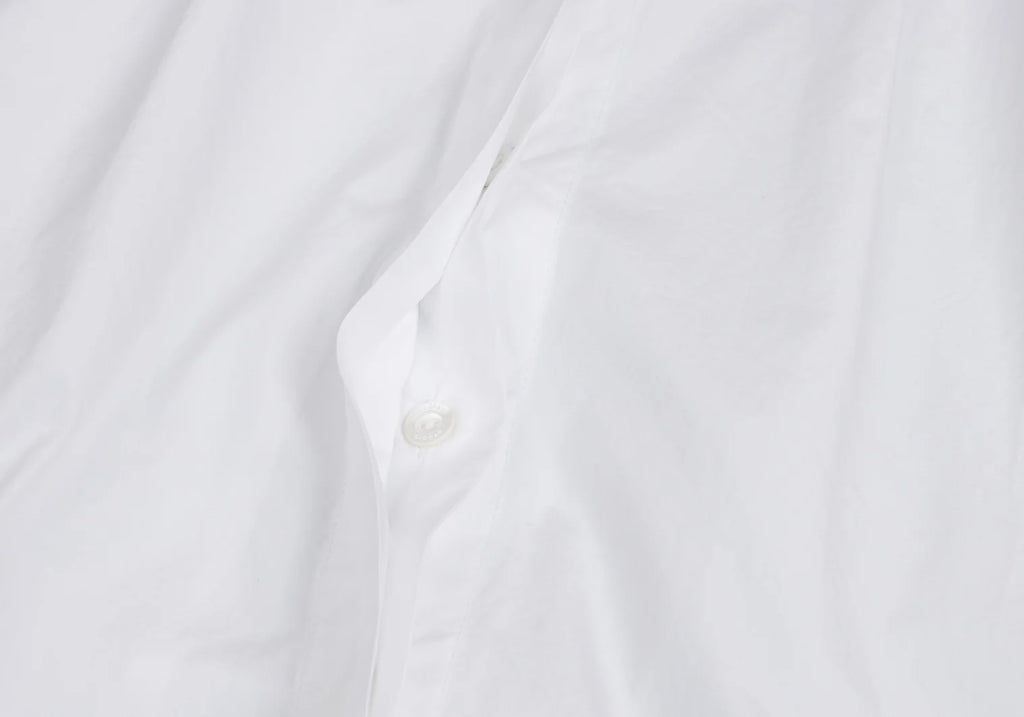 MaxMara STUDIO ITALY. White Cotton Short Sleeve Shirt Dress