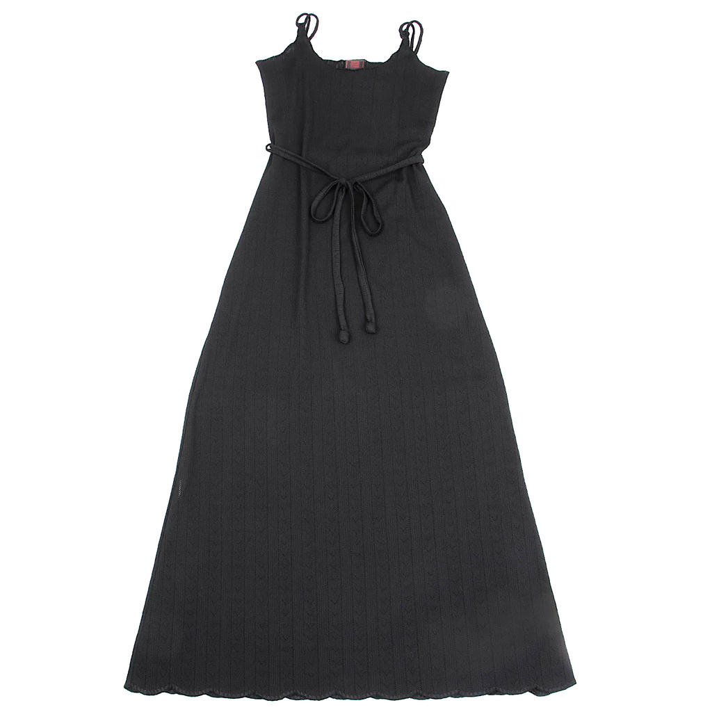 Jean Paul GAULTIER PARIS. CLASSIQUE. Black Poly Knit Cami Dress