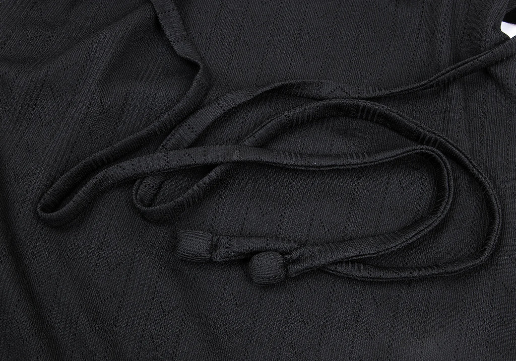 Jean Paul GAULTIER PARIS. CLASSIQUE. Black Poly Knit Cami Dress