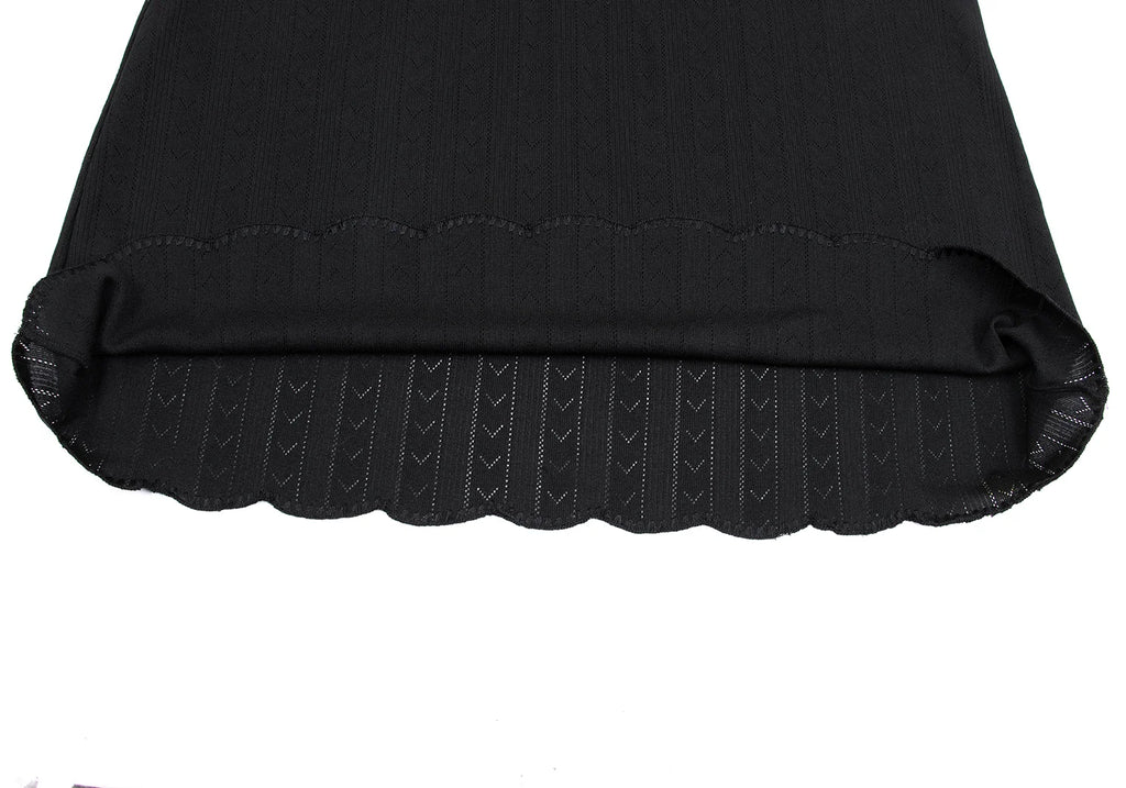 Jean Paul GAULTIER PARIS. CLASSIQUE. Black Poly Knit Cami Dress