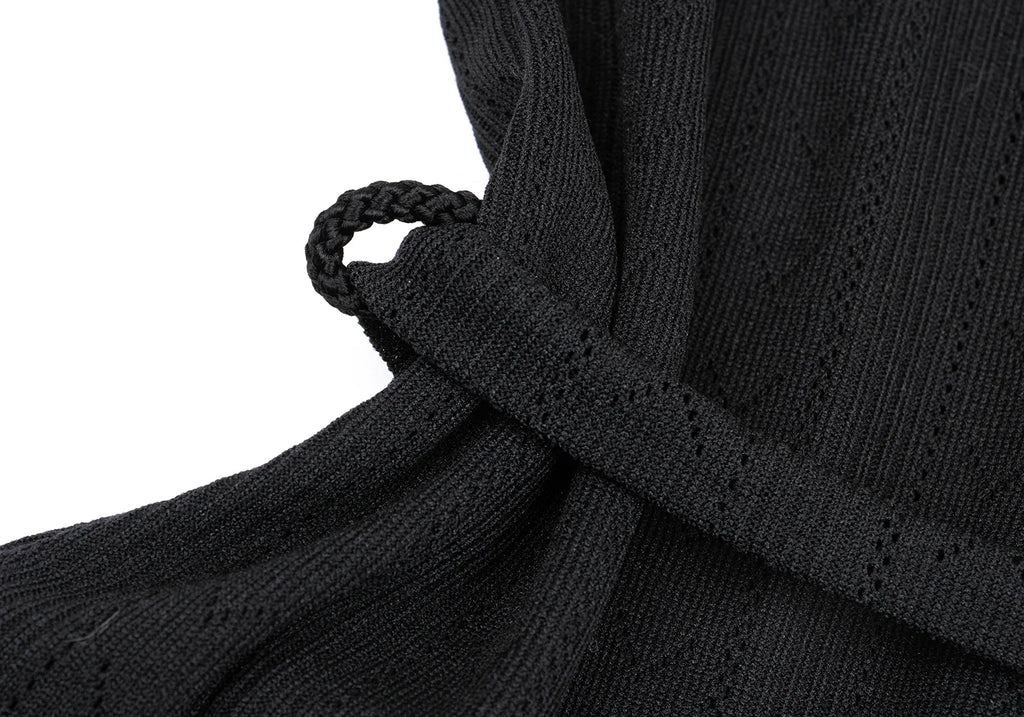 Jean Paul GAULTIER PARIS. CLASSIQUE. Black Poly Knit Cami Dress