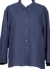 MARGARET HOWELL LONDON/TOKYO. Blue Linen Band Collar Shirt