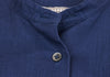 MARGARET HOWELL LONDON/TOKYO. Blue Linen Band Collar Shirt