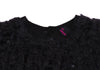 COMME des GARCONS JAPAN. TRICOT. Black Mohair Blend Open Knit Chunky Cardigan Top