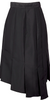 A/T(ATSURO TAYAMA) JAPAN. Black Poly Asymmetry Pleated Skirt
