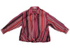 NARACAMICIE JAPAN. Red Poly Stripe Pull Over Blouse