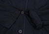 ROMEO GIGLI  ITALY. Navy Piping Rayon Drape Shirt Dress
