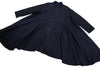 ROMEO GIGLI  ITALY. Navy Piping Rayon Drape Shirt Dress