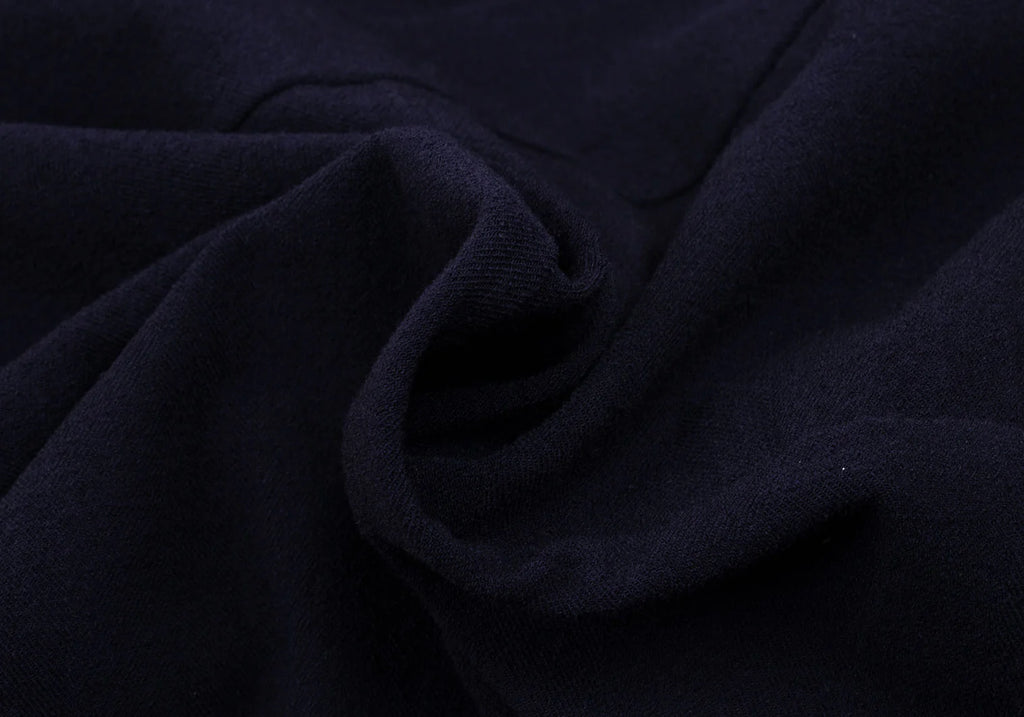 COMME des GARCONS JAPAN. TRICOT. Navy Switching Stretch Wool Skirt