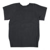 ISSEY MIYAKE JAPAN. zucca Dyed Charcoal Color Wool Short Sleeves Knit Sweater