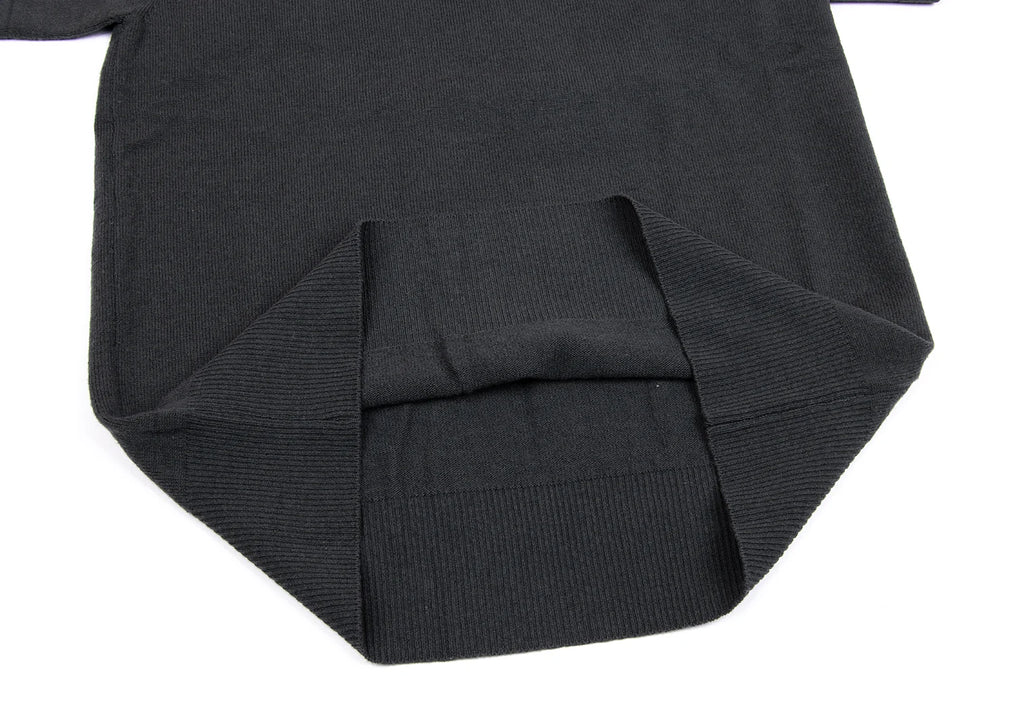 ISSEY MIYAKE JAPAN. zucca Dyed Charcoal Color Wool Short Sleeves Knit Sweater