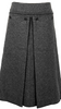 ISSEY MIYAKE JAPAN. zucca Grey Wool Front Wrap Skirt