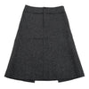 ISSEY MIYAKE JAPAN. zucca Grey Wool Front Wrap Skirt