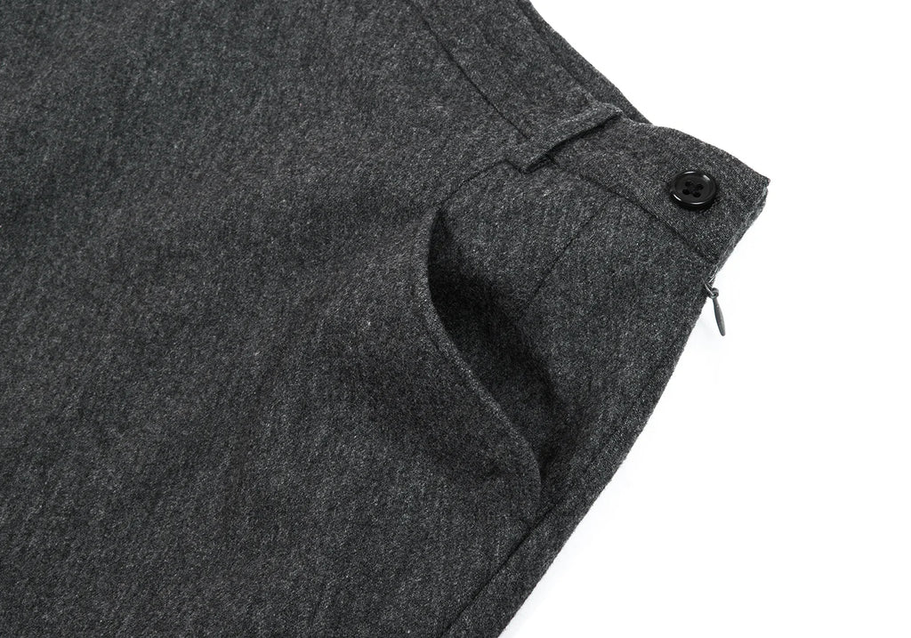 MARGARET HOWELL LONDON/TOKYO. Grey Wool Side Pocket Long Skirt