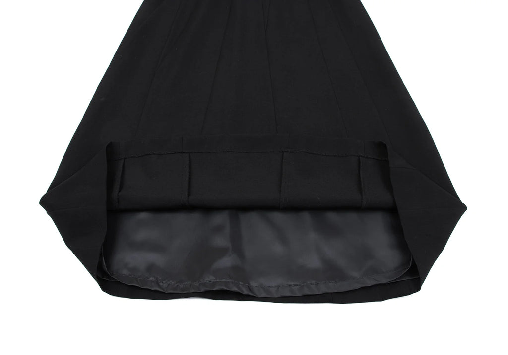 A/T Atsuro Tayama Japan. Black Wool Switching Design Skirt