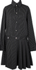 YOHJI YAMAMOTO JAPAN. Y's Black Striped Wrap Design Flare Shirt Dress