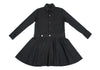 YOHJI YAMAMOTO JAPAN. Y's Black Striped Wrap Design Flare Shirt Dress