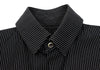 YOHJI YAMAMOTO JAPAN. Y's Black Striped Wrap Design Flare Shirt Dress