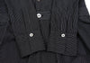 YOHJI YAMAMOTO JAPAN. Y's Black Striped Wrap Design Flare Shirt Dress
