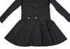 YOHJI YAMAMOTO JAPAN. Y's Black Striped Wrap Design Flare Shirt Dress