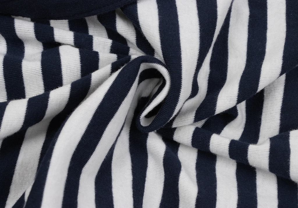 ISSEY MIYAKE JAPAN. mercibeaucoup. Navy/White Stripe Long Sleeves Suspender Design Top