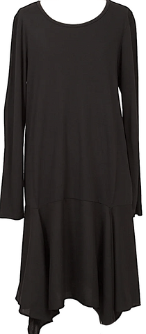 Nostrasantissima Italy. Black Cotton/Linen/Viscose Blend Wide Leg Pants