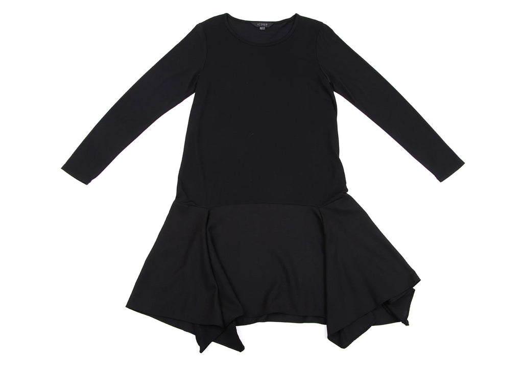 A/T ATSURO TAYAMA JAPAN. Black Material Switching Dress