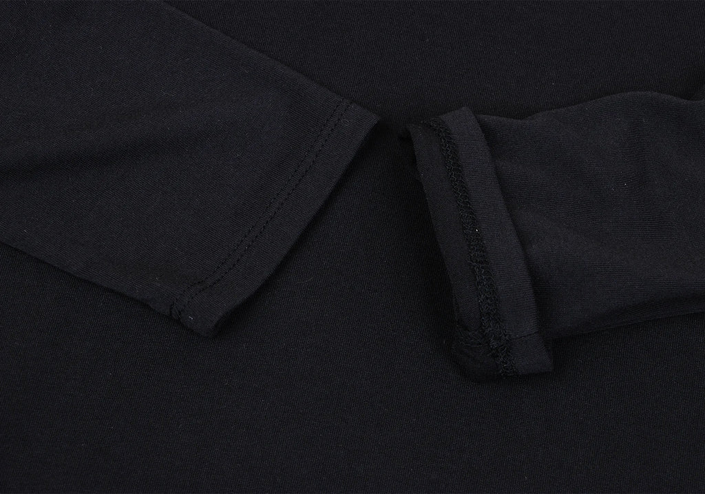 A/T ATSURO TAYAMA JAPAN. Black Material Switching Dress